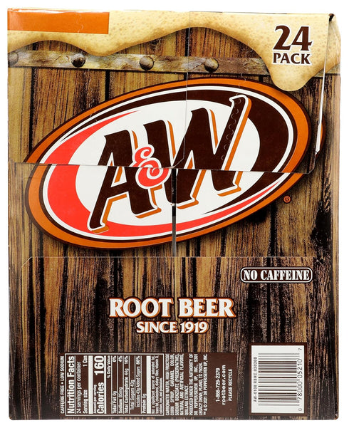 12 oz 24 pack A&W Root Beer Soda, fl cans