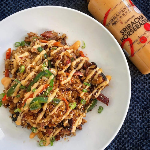 8.5 oz, 1-Pack Terrapin Ridge Farms Sriracha Horseradish Garnishing Sauce Bold & Spicy Flavor Gluten-Free, Keto