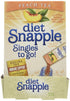 6 Diet Snapple Singles To Go Peach Tea, sticks in each box, six boxes