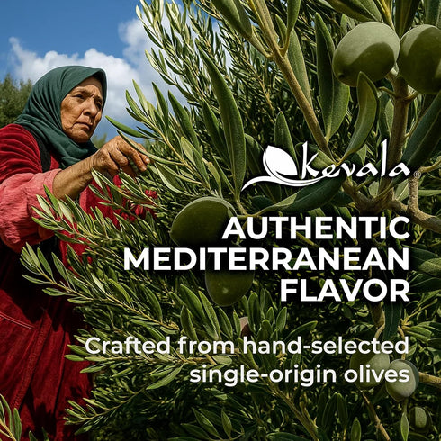 64 oz Kevala Extra Virgin Organic Olive Oil - Unrefined Cooking Oil, Cold Pressed and with no Preservatives, Made