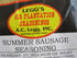 A C Leggs Old Plantation Seasonings Summer 25 lbs Sausage seasoning and Casing Sleeves for of meat. Add venison, beef
