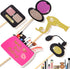Spa Makeup Cupcake Toppers Decoration Supplies, 24Pcs Gold Glitter for Bridal Shower, Bachelorette, and 18th Birthday