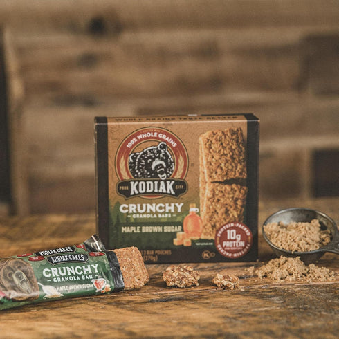 100% 1 6 (12 Kodiak Crunchy Granola Snack Bars, Maple Brown Sugar, High Protein, Whole Grains, box with pouches bars)