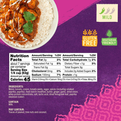 Simmer 15oz (Pack 3) Pataks Butter Chicken Sauce - Reduced Fat & Reduced Sodium - Creamy Curry Sauce with Tomatoes