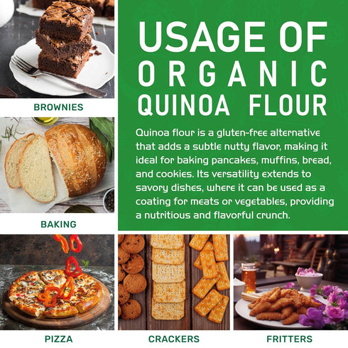 2 LB Jiva Organics Premium Quinoa Flour Bag - Non GMO