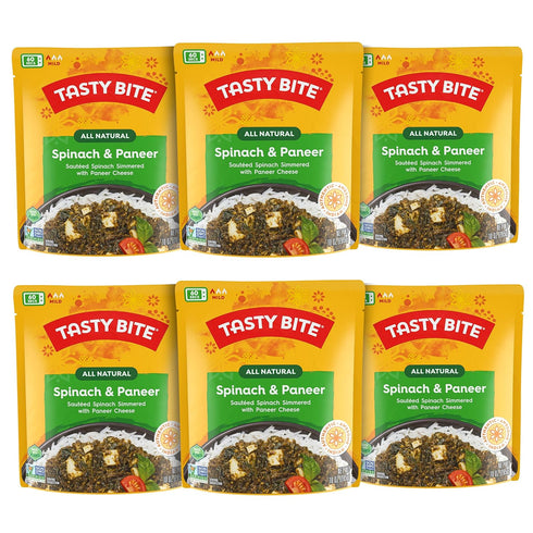 Tasty Bite Kashmir Spinach, Ready to Eat, 10 Ounce, Pack of 6,