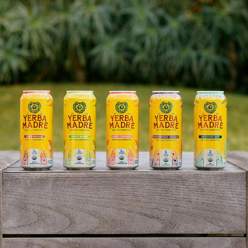 150mg 15.5 Oz (Pack 12) Yerba Madre Organic Yerba Mate, Low Sugar Berry Lemonade, Natural Caffeine, Energy Drink