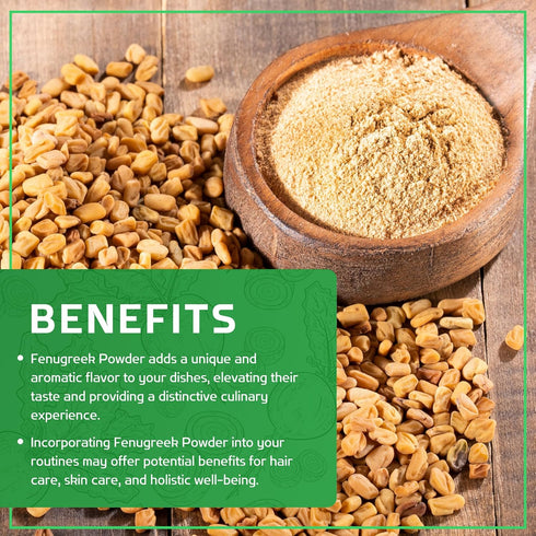 Jiva Organics Organic Fenugreek Powder, 7oz Bag - Gluten Free, Non-GMO, Pure Methi Powder from India