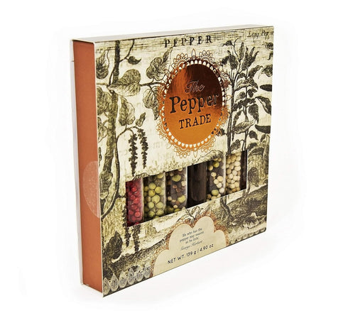 8 Pack Set Set, The Pepper Trade Gourmet Peppercorn Blend Collection, Gift | Sampler Spice Gift Use in Grinders