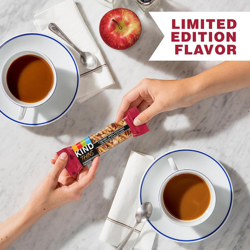 5g 10 Count KIND Thins Snack Bars, Caramel Apple Cinnamon, Gluten Free, Low Calorie, Healthy Snacks, Sugar