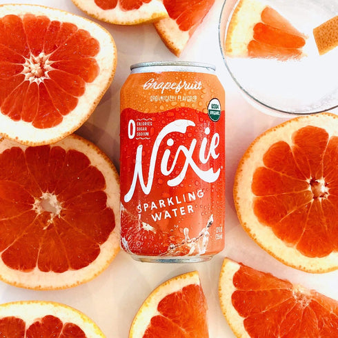 12 oz 24 pack 0 0 0 Nixie Sparkling Water, Grapefruit | fl cans, | Organic, Vegan, Non-GMO, Gluten Free, Calories
