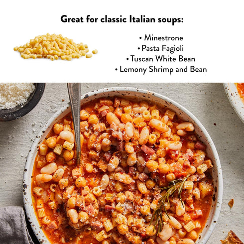 100% 1 (4 Pack) DeLallo Ditalini Pasta, Made in Italy, Made with Only Durum Wheat Semolina Non-Enriched Flour, Bronze
