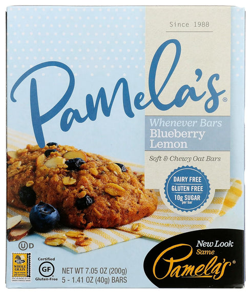Pamela's Oat Blueberry Lemon Whenever Bars, 5 ct