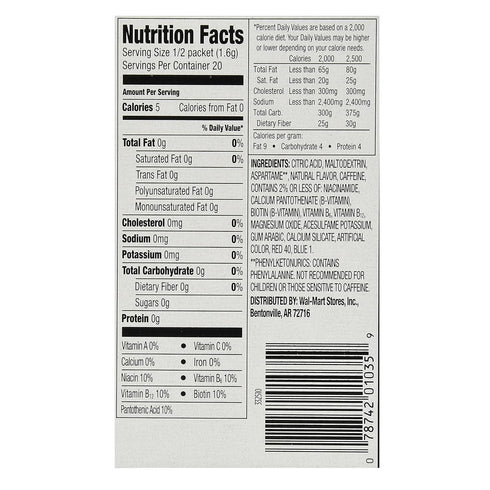 Getgal 10ct (Pack 6) Great Value Grape Energy Drink Mix
