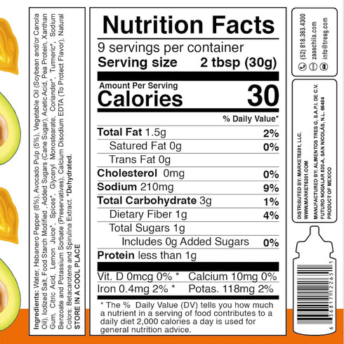 Zaaschila Guacamole & Habanero Sauce, 9.35 oz (265g), 3pc Pack