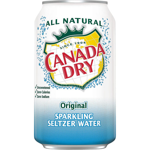 12 8 Count Canada Dry Original Sparkling Seltzer Water, Fluid Ounce Can