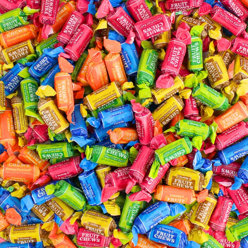 Mini Fruit Flavored Fruit Chews - Fruity Flavored Tootsy Bulk, Individually Wrapped