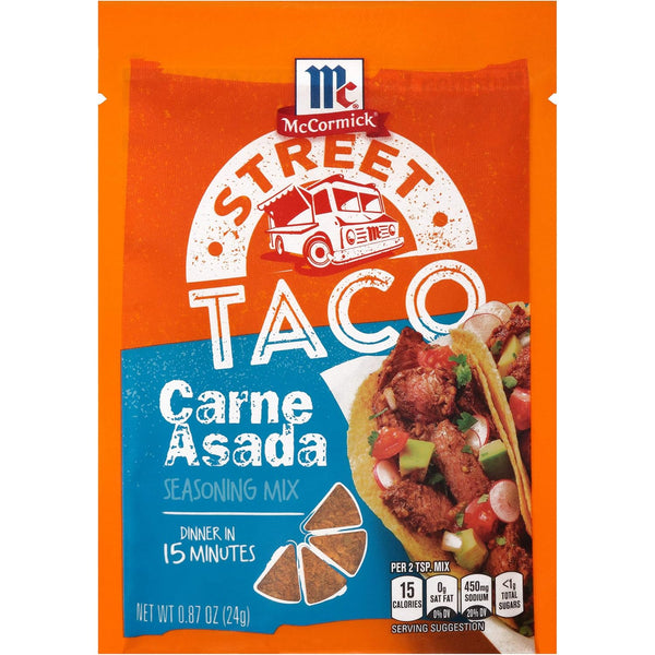 McCormick Street Taco Carne Asada Seasoning Mix, 0.87 oz, Pack of 12