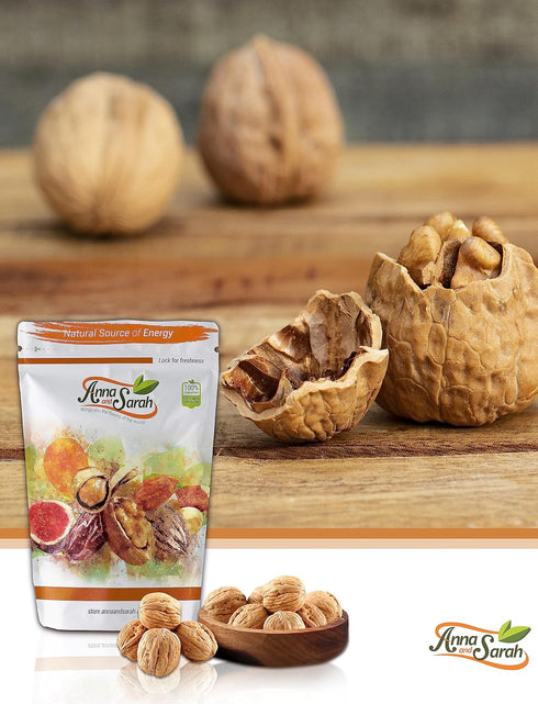 (2 Anna and Sarah Walnuts in Shell - New Crop - Jumbo - Chandler - Natural Shells - Not Bleached Pound)
