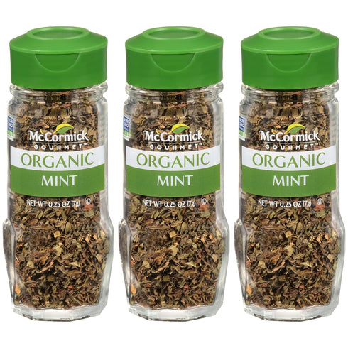 McCormick Gourmet Organic Mint, 0.25 oz (Pack of 3)