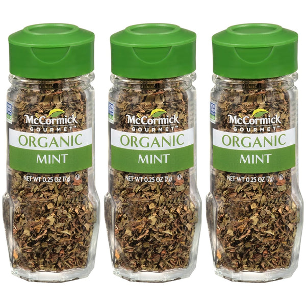 McCormick Gourmet Organic Mint, 0.25 oz (Pack of 3)