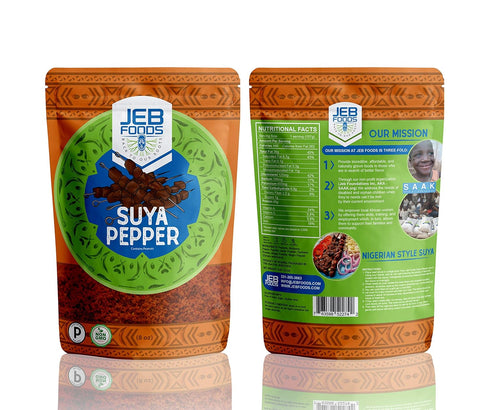 JEB FOODS Suya Seasoning 8oz - African Sweet Flavor, Spicy Powder, Grilled Steak Seasoning Blend with Kuli Kuli