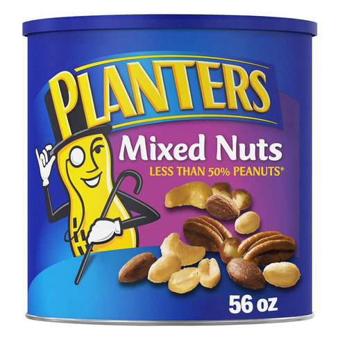 Planters (1 56oz) Salted Mixed Nuts and Whole Cashews Bundle Canister