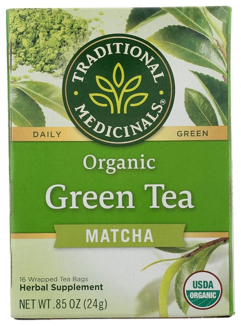 Traditional Medicinals Tea, Organic Green Tea Matcha, Genmaicha, Supports Health, Kosher, Non-GMO,