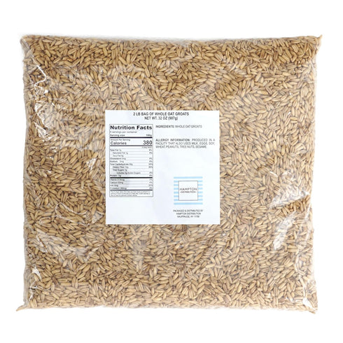 2 Whole Oat Groats, Pound Bulk Bag, Oatmeal, Breakfast, Hampton Distribution