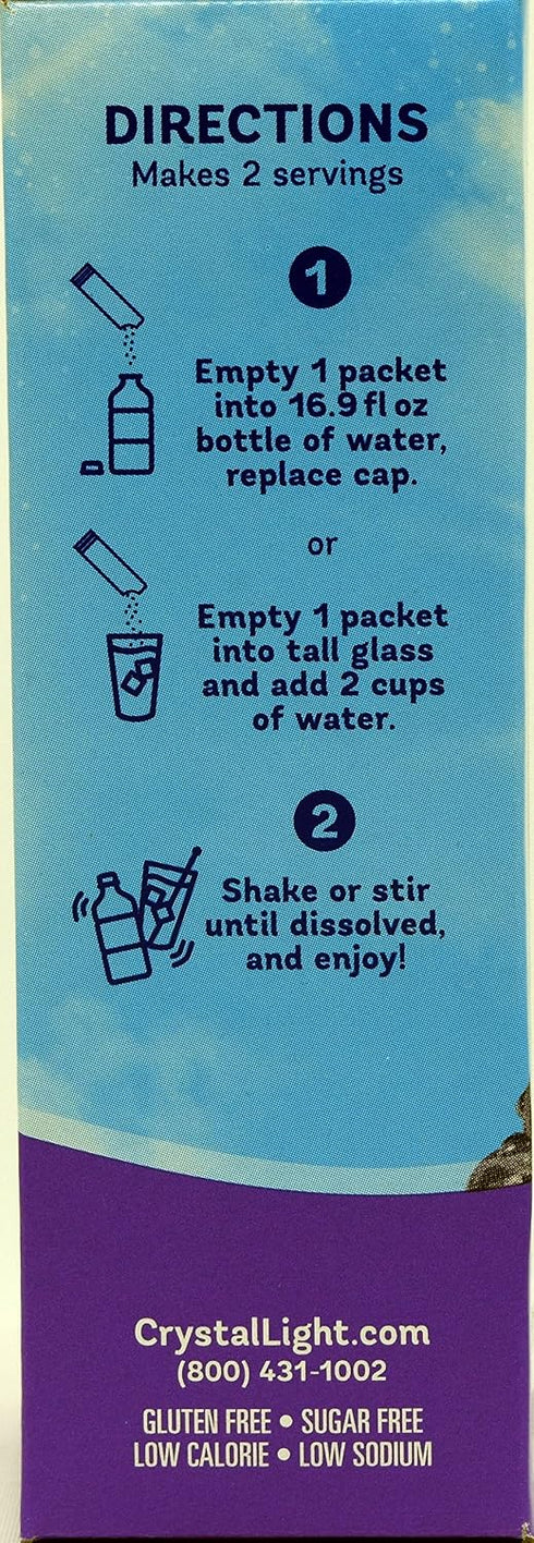 10 (Pack 12) Crystal Light Crystal Light On The Go Energy Grape, CT