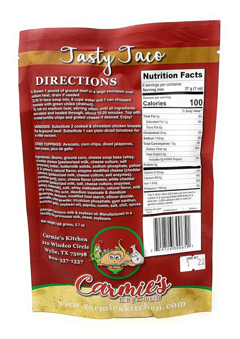 Carmie's Kitchen Tasty Taco Soup Mix