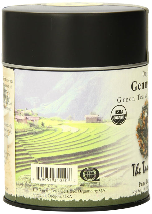The Tao of Tea, Genmaicha Green Tea and Toasted Rice, Loose Leaf, 3.5 Ounce Tin