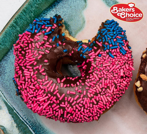 Bakers Choice Red Sprinkles for Baking, Jimmies Sprinkles for Ice Cream Toppings, Dairy Free, Kosher 2.8 oz