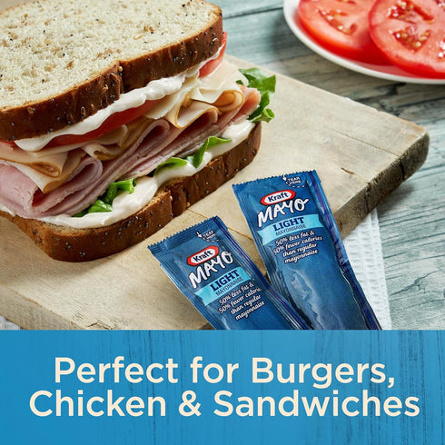 Kraft Packet (0.44 oz Packets, Pack 200) Mayo Light Mayonnaise Single Serve