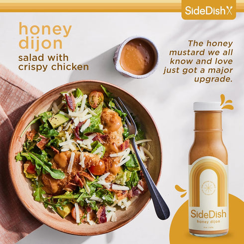 8 oz SideDish Honey Dijon Dressing Seed Oil Free Made w/Avocado Oil Refined Sugar Free, Dairy & Gluten Free Dip