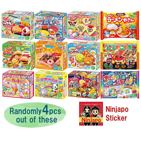 Randomly 4pcs SET Popin' Cookin' Series Selection Assortment Japanese DIY Candy Ninjapo