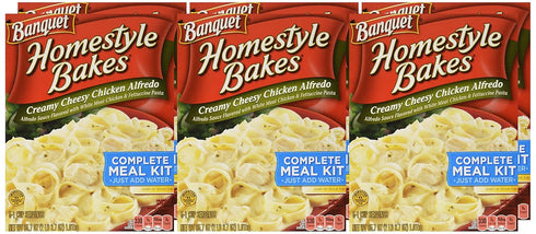 Banquet 35.7 oz. Homestyle Bakes Creamy Cheesy Chicken Alfredo, Meal Kit
