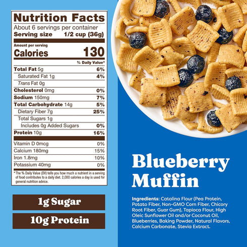 10g 8 oz. (Pack 2) (Packaging Catalina Crunch Protein Cereal - Breakfast Cereal with of Protein, No Added Sugar