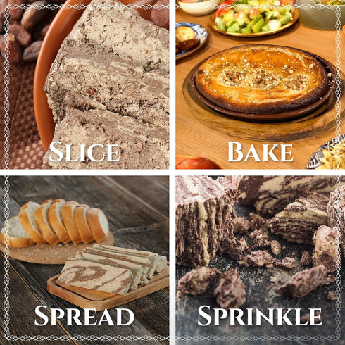 10.6oz, Abdurrahman Tatlc Halvah with Cocoa, Turkish Halva, Tahini Halva, Cacoa Halva Candy, Traditional Sesame Halvah