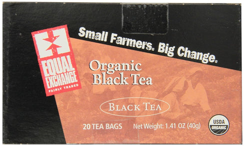 Equal Exchange Organic Black Tea, 20-Count - Premium Quality Tea Bags
