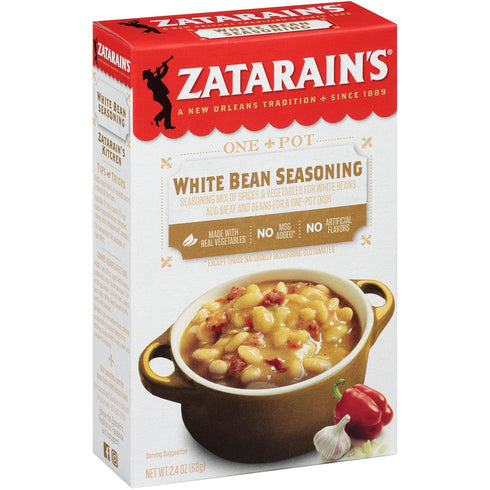 Zatarain's White Bean Seasoning, 2.4 oz (Pack of 8)