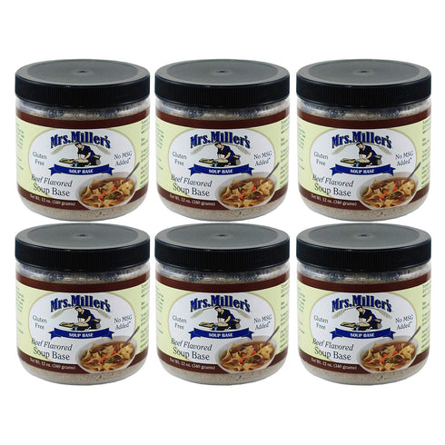 Mrs. Miller's Beef Soup Base (Gluten Free & No MSG Added) 12oz jar (pack