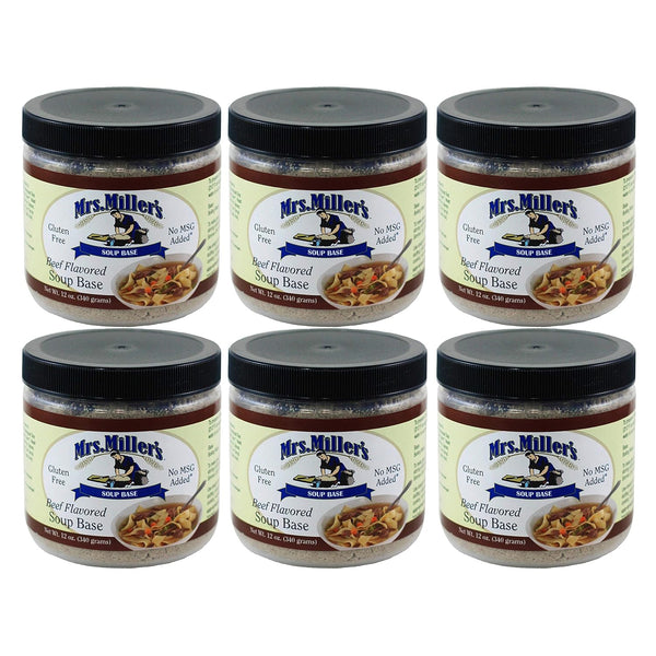 Mrs. Miller's Beef Soup Base (Gluten Free & No MSG Added) 12oz jar (pack