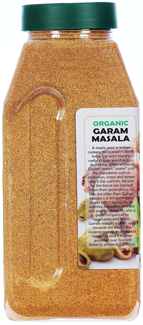 (7-Spice 16oz (1lb) 454g Rani Organic Garam Masala North Indian Spices Blend) PET Jar ~ All Natural | Salt-Free | Vegan