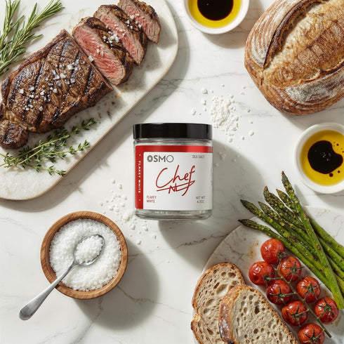 Hand-Packed (4.3oz Pack 1) Osmo Flakey White Sea Salt By Chef Nick DiGiovanni, Premium Sea Salt, Perfect for Cooking