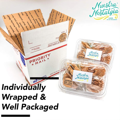 Nuestra Nostalgia Pack 12pcs (2oz/e) - Dulce de Leche Candy Bars| Jamoncillo Mexicano Made Fresh in El Paso Texas|
