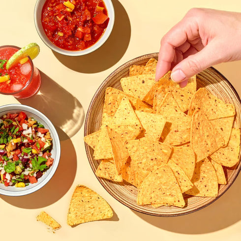 7.5 Oz (Pack 2) Late July Snacks Organic Multigrain Sweet Potato Tortilla Chips