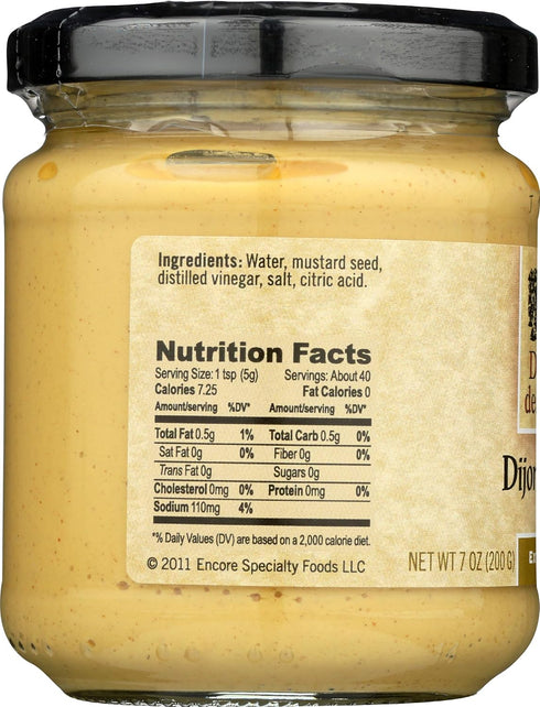 Domaine des Vignes 7oz, 200g, Pack 2 Dijon Mustard Extra Forte