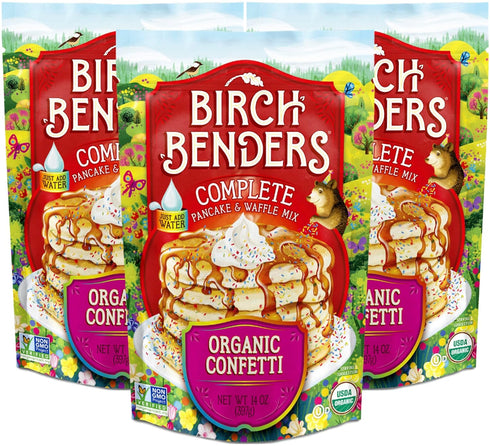 Birch Benders Organic Confetti Just-Add-Water Pancake & Waffle Mix, 14 Oz (Pack