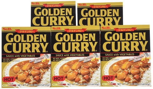 S&B 8.1-Ounce (Pack 5) Curry Gold Vegetable Hot